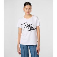Karl Lagerfeld T-shirt 'Bonjour Fringe' pour Femmes