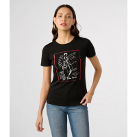 Karl Lagerfeld 'Fashion Sketch Logo' T-Shirt für Damen