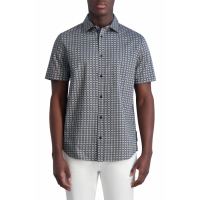 Karl Lagerfeld Paris Men's 'Geometric Stretch Button-Down' Short sleeve shirt