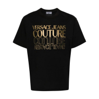 Versace Jeans Couture T-shirt 'Metallic Logo-Print' pour Hommes