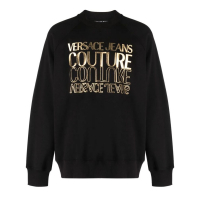 Versace Jeans Couture Pull 'Metallic Logo-Print' pour Hommes