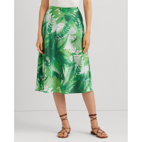 Ralph Lauren Women's 'Palm Frond Charmeuse' Midi Skirt
