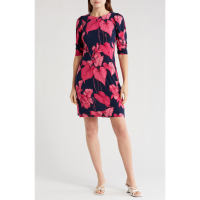 Tommy Hilfiger 'Island Orchid Ruched Sleeve' Mini Kleid für Damen