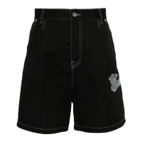 Off-White Men's 'Embroidered-Logo' Denim Shorts
