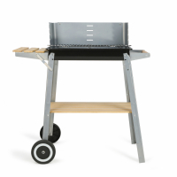 Livoo Charcoal barbecue with wood finish