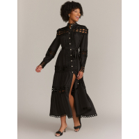 New York & Company Women's 'Ina Long Sleeve Lace Inset' Maxi Dress