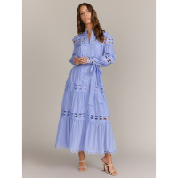 New York & Company Women's 'Ina Long Sleeve Lace Inset' Maxi Dress
