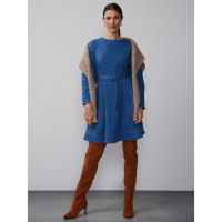 New York & Company Women's 'Long Sleeve Fit & Flare' Denim Dress