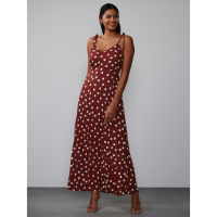 New York & Company 'Tie Strap Polka Dot Pleated' Kleid für Damen