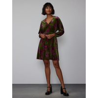 New York & Company 'Long Sleeve Floral' A-Linien Kleid für Damen