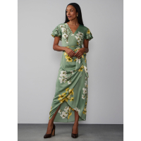 New York & Company Women's 'Flutter Sleeve Floral' Wrap dress