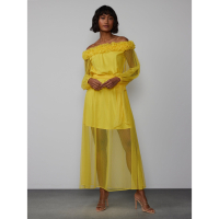 New York & Company Women's 'Off Shoulder Rosette' Maxi Dress