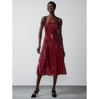 New York & Company Robe ajustée et évasée 'Straps' pour Femmes