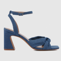 New York & Company 'Square Toe Denim' Sandalen mit Absatz für Damen