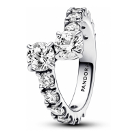 Pandora 'Sparkling Overlapping Band' Ring für Damen