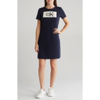 Calvin Klein Women's 'Block Logo Stretch' T-shirt Dress