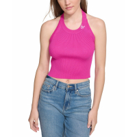 Calvin Klein Jeans 'Ribbed Embroidered-Logo' Halterneck Top für Damen