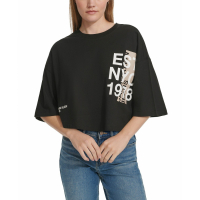 Calvin Klein Jeans 'Vertical-Logo' Crop T-shirt für Damen