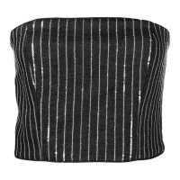 Rotate Birger Christensen Crop Top 'Sequinned Striped' pour Femmes