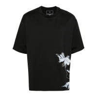 Y-3 Yohji Yamamoto Adidas T-shirt 'Gxs Floral-Print' pour Femmes