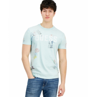 Guess T-shirt 'World Stamps Logo Graphic' pour Hommes