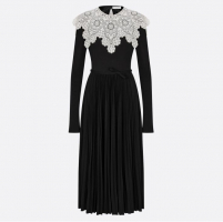 Christian Dior Women's 'Pleated' Midi Dress