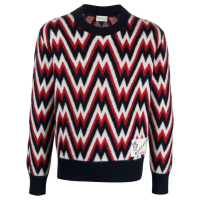 Moncler Men's 'Logo-Patch Patterned' Sweater