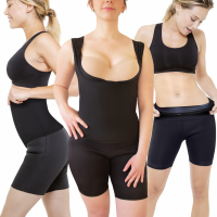 Skin Up Women's Sweating Belt, Top & Shorts Set