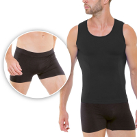 Skin Up Men's 'Flat Stomach' Shaping Top - 2 Pieces