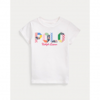 Ralph Lauren 'Mixed-Logo' T-Shirt für Kleine Mädchen