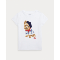 Ralph Lauren 'Dog' T-Shirt für Kleine Mädchen
