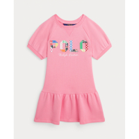 Ralph Lauren Robe à manches courtes 'Mixed-Logo' pour Petites filles