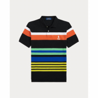 Ralph Lauren 'Striped' Polohemd für großes Jungen