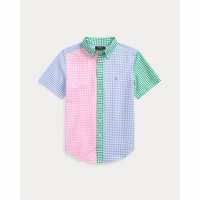 Ralph Lauren 'Gingham Oxford Fun' Kurzärmeliges Hemd für großes Jungen