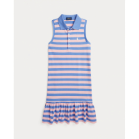 Ralph Lauren 'Striped Stretch' Polo-Kleid für große Mädchen