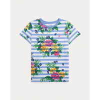 Ralph Lauren Big Girl's 'Striped Floral' T-Shirt