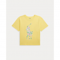 Ralph Lauren 'Floral Big Pony Boxy' T-Shirt für große Mädchen