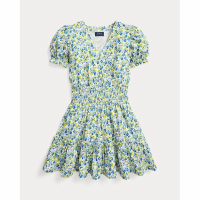 Ralph Lauren 'Floral Faux-Wrap' Mini Kleid für große Mädchen