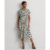 LAUREN Ralph Lauren 'Leaf Belted' Midi Kleid für Damen