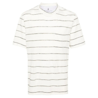 Brunello Cucinelli T-shirt 'Striped' pour Hommes