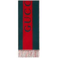 Gucci Men's 'Web-Stripe' Wool Scarf