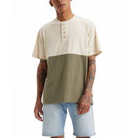 Levi's Men's 'Relaxed-Fit Pieced Colorblocked' Short Sleeve Henley