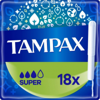 Tampax Tampon 'Non-Plastic Super' - 18 Pièces
