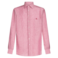 Etro Men's 'Pegaso-Embroidered' Linen Shirt