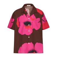 Valentino 'Flower Portrait-Print Bowling' Kurzärmeliges Hemd für Herren