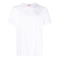 Valentino T-shirt 'Butterfly-Appliqué Logo-Print' pour Hommes