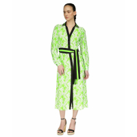 Michael Kors Robe Midi 'Palm Printed Belted' pour Femmes
