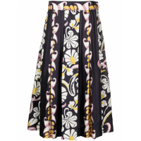 Tory Burch Women's 'Floral Pleated' Midi Skirt