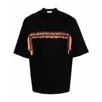 Lanvin Men's 'Curb Lace-Detailed' T-Shirt
