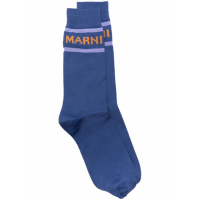 Marni Chausettes 'Logo-Intarsia Fine-Ribbed' pour Hommes